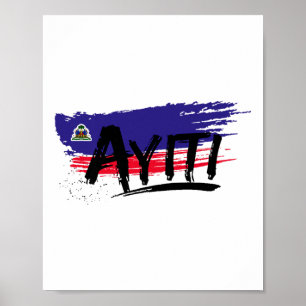 Poster Haïti Jour du Drapeau Fête de l'Indépendance de la
