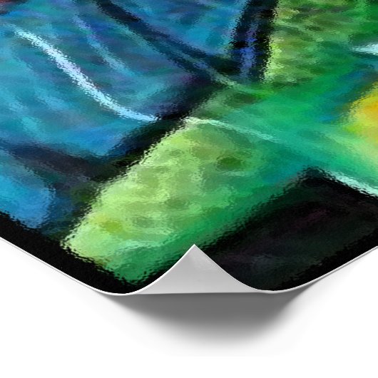 Poster Haitienne en Vitraux I - en verre liquide (Coin)