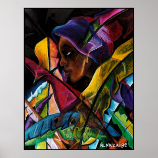 Poster Haitienne en Vitraux I - en verre liquide