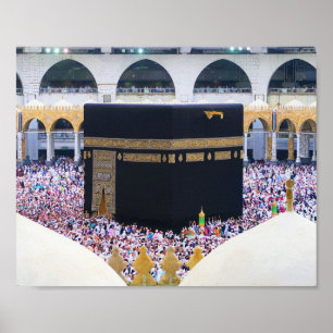 Poster Hajj Moubarak Sainte Kaaba Mecque Dévotion islamiq