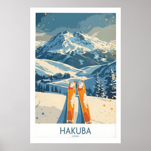 Poster Hakuba Ski Print - Japan 1 (Devant)