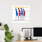 Poster Hakuna Matata Marcher Avec Jésus (Bureau à domicile)