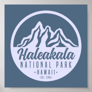 Poster Haleakala National Park Hawaii Hiking