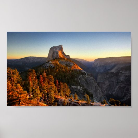 Poster Half Dome at Sunset Detail - Yosemite (Devant)