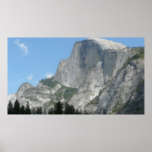 Poster Half Dome vu de côté dans le parc national de Yose