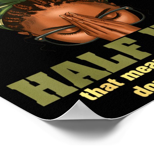Poster Half Hood Half Holy Pray Christian African Afro Bl (Coin)