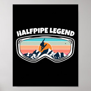 Poster Halfpipe Snowboard Goggets As Halfpipe Snowboar