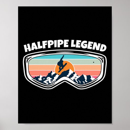 Poster Halfpipe Snowboard Goggets As Halfpipe Snowboar (Devant)