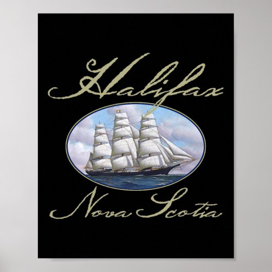 Poster Halifax Nova Scotia Clipper Ship  (Devant)