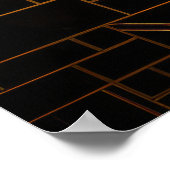 Poster Hall de musique Art Déco, violet, or, noir (Coin)