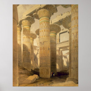 Poster Hall des colonnes, Karnak, de "Egypte et Nubia", V