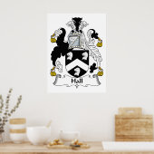 Poster Hall Family Crest (Cuisine)