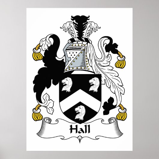 Poster Hall Family Crest (Devant)