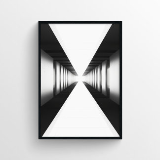 Poster Hall noir et blanc moderne dans minimaliste