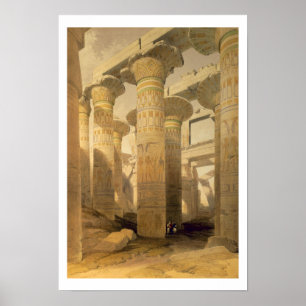 Poster Hall of Columns, Karnak, from "Egypt and Nubia", V