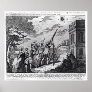 Poster Halley's Comet Observé en 1759 par Cassini III