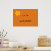 poster "Hallo september" (Keuken)