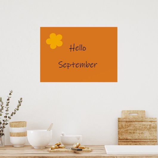 poster "Hallo september" (Keuken)