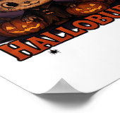 Poster Hallobubu Halloween mignonne et Éffrayante sorcièr (Coin)