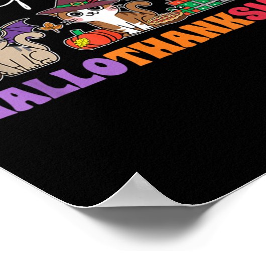 Poster Hallothanksmas Cats _ Uni-adults, Uni-kids, Black, (Coin)