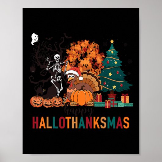 Poster Hallothanksmas Costume d'Halloween Thanksgiving No (Devant)