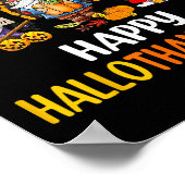 Poster Hallothanksmas Gnomes Halloween Thanksgiving Joyeu (Coin)