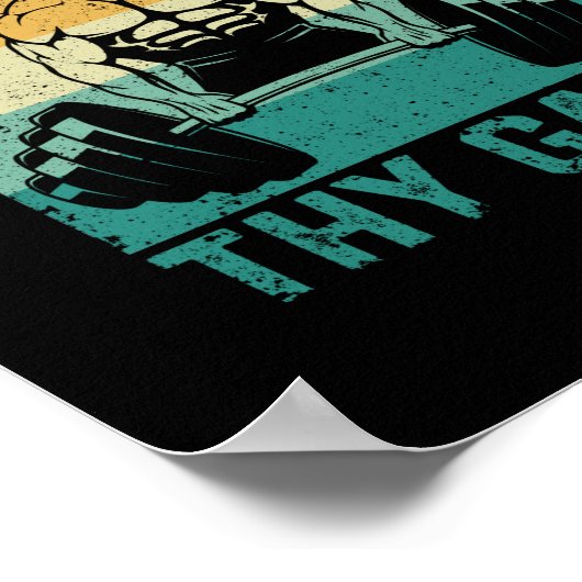 Poster Hallow be your gains Jésus Bodybuilding (Coin)