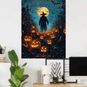 Poster Halloween à moelle épinière avec Jack-O'-Lanterns (Bureau à domicile)