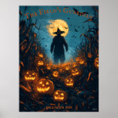 Poster Halloween à moelle épinière avec Jack-O'-Lanterns (Devant)