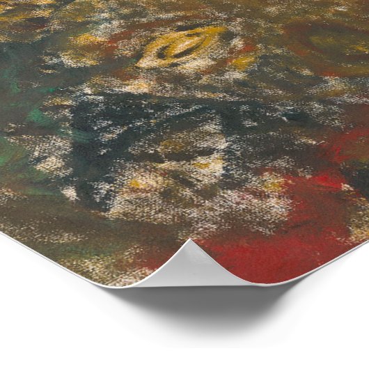 Poster Halloween Abstrait Scary Zombie fantôme (Coin)