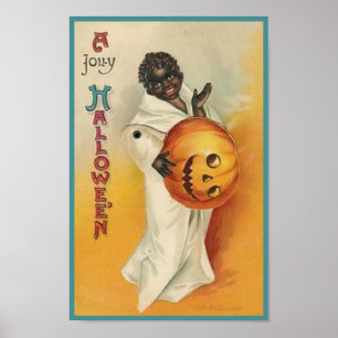 Poster Halloween afro-américain Vintage