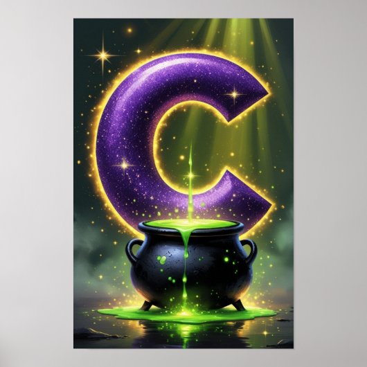 Poster Halloween Alphabet Kids ABC Letter C (Devant)