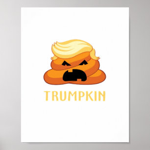 Poster Halloween amusant pour Trumpkin Poop