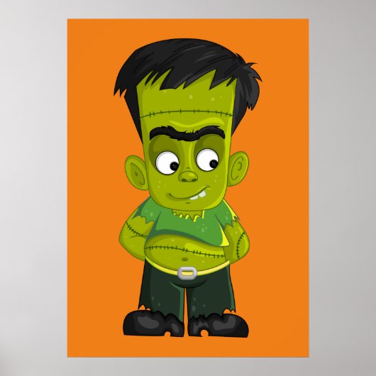 Poster Halloween Animé Frankenstein (Devant)