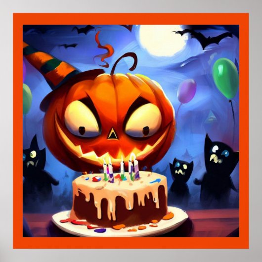 Poster Halloween - Anniversaire 3 (Devant)