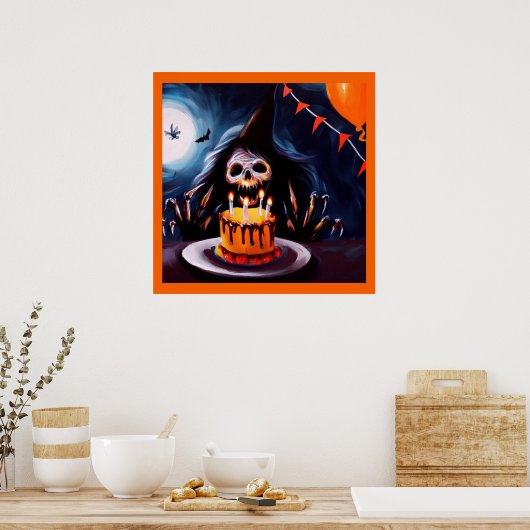 Poster Halloween - Anniversaire 4 (Cuisine)