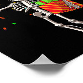 Poster Halloween Anniversaire Soirée Skeleton Anniversair (Coin)