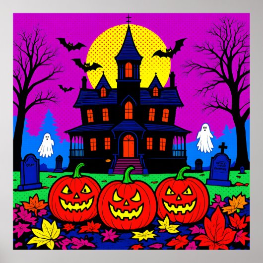 Poster Halloween Art Pop Moderne (Devant)