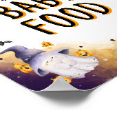 Poster Halloween Baby shower Jeu Devinez La Nourriture Bé (Coin)