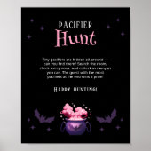 Poster Halloween Baby Shower Pacifier Hunt Game (Devant)