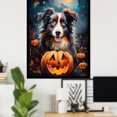 Poster Halloween Berger Australien Avec La Peur Citrouill (Bureau à domicile)