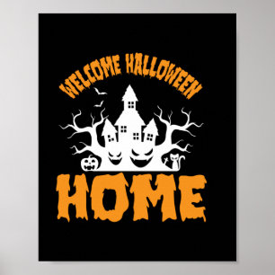 Poster Halloween Bienvenue Halloween Accueil Anniversaire