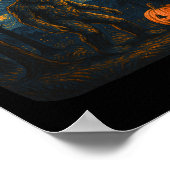 Poster Halloween Bigfoot Starry Night Van Gogh Sasquatch (Coin)