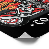 Poster Halloween Biker Skeleton Sur Le Chemin De L'Enfer (Coin)