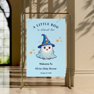 Poster Halloween Bleu Un Petit Baby shower Boite Accueil