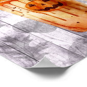 Poster Halloween Boisson café Aquarelle Trio (Coin)