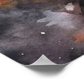 Poster Halloween Boston Terrier avec la peur Citrouille (Coin)