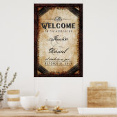 Poster Halloween Brown gothique 24x36 Bienvenue au Mariag (Cuisine)