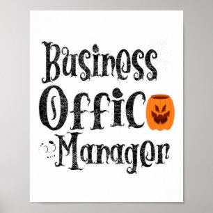 Poster Halloween Business Office Manager Funky Front Pump