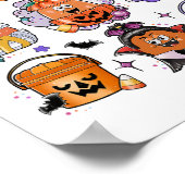 Poster Halloween Café Funny Halloween Saison Éffrayant (Coin)